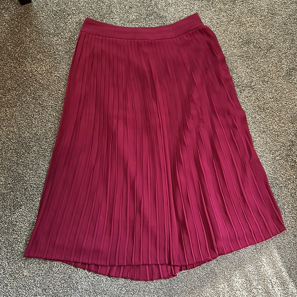 J Crew pleated midi skirt